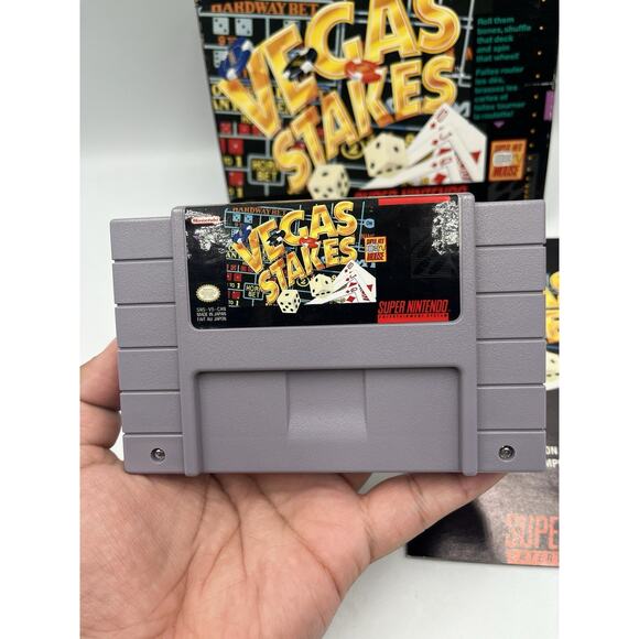 VEGAS STAKES, Super Nintendo SNES Complete CIB, Tested & Authentic - Picture 9 of 14